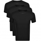 BOSS Bodywear Triple Pack Crew Neck T Shirts Black